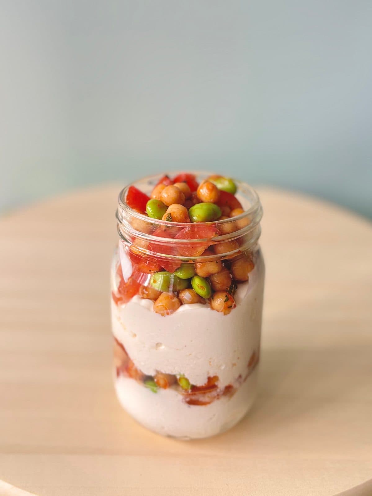 Chickpeas edamame greek yogurt parfait (350g)